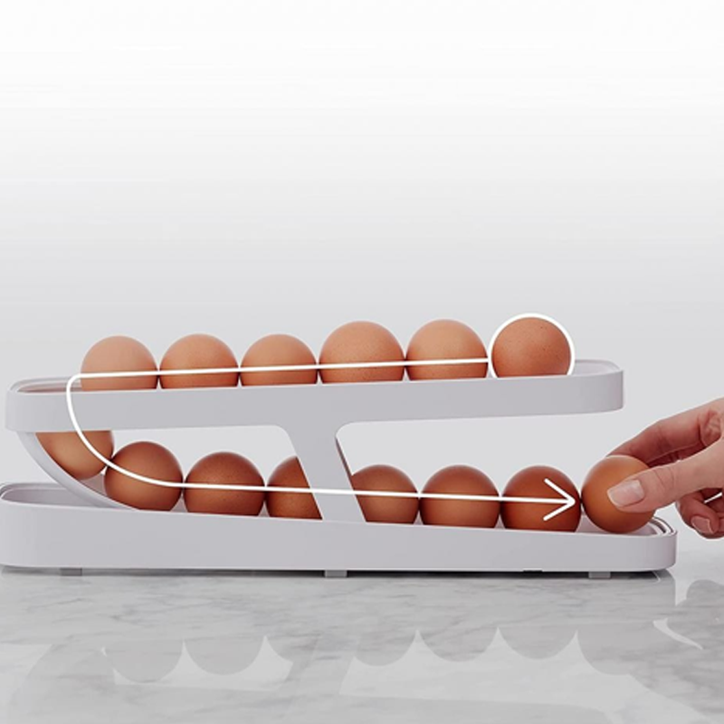 2023 New Automatic Roll-Down Double-layer Egg Dispenser