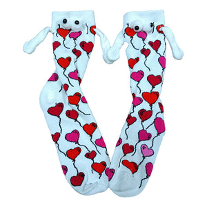 Couple love magnet holding hands socks