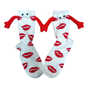 Couple love magnet holding hands socks