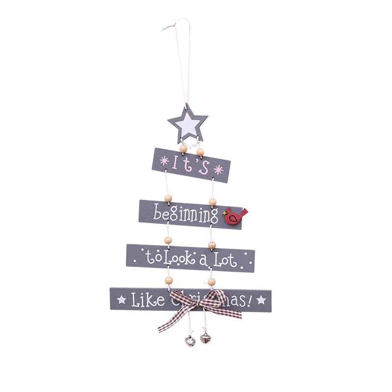 Christmas Tree-shaped Pendant Letters Ornament