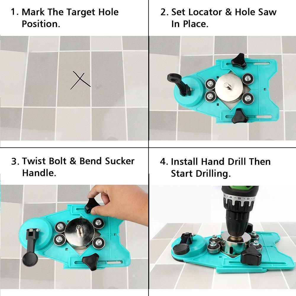 Domom Ceramic Tile Punching Locator