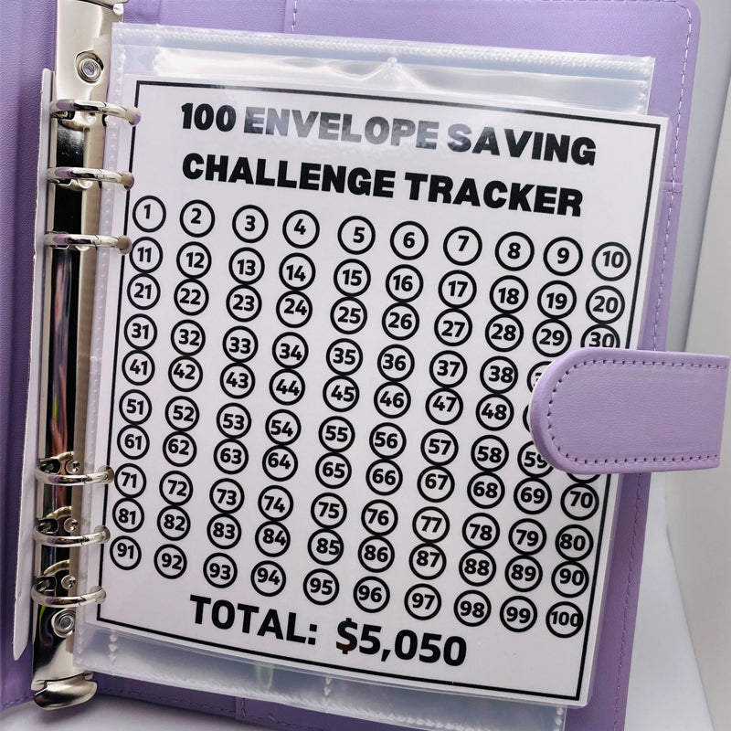 💯100 Envelope Challenge Binder