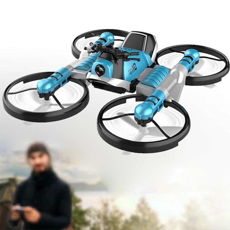 2 in 1 Folding RC Drone and Motorcycle Vehicle