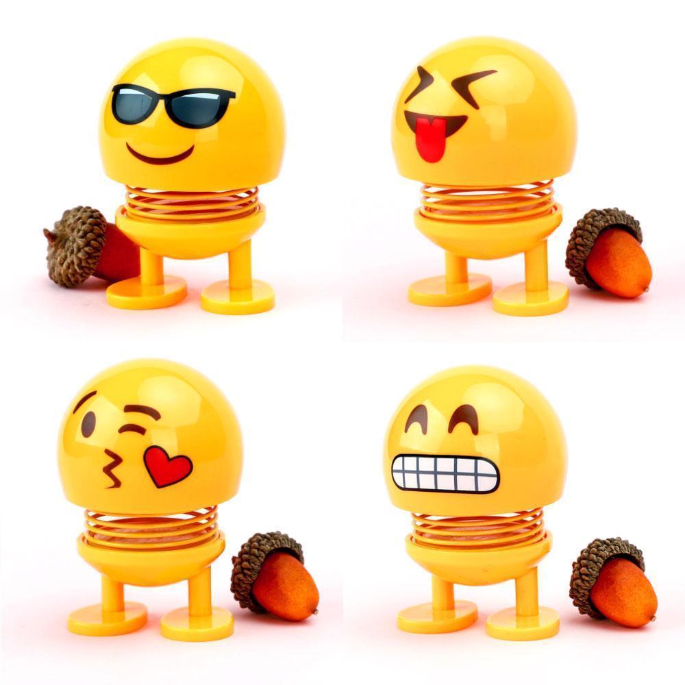 Car Shaking Head Emoji Doll Toys