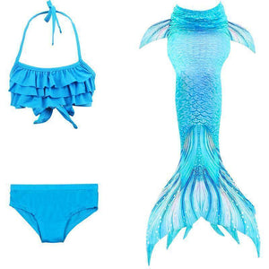 Girls Mermaid Tail Kids Swimsuit Bikini Set