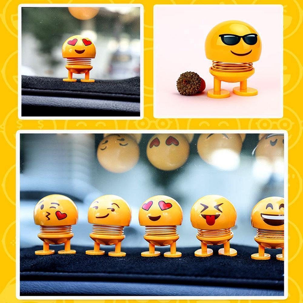 Car Shaking Head Emoji Doll Toys