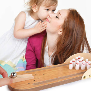 Indoor Wooden Mini Bowling Game Set