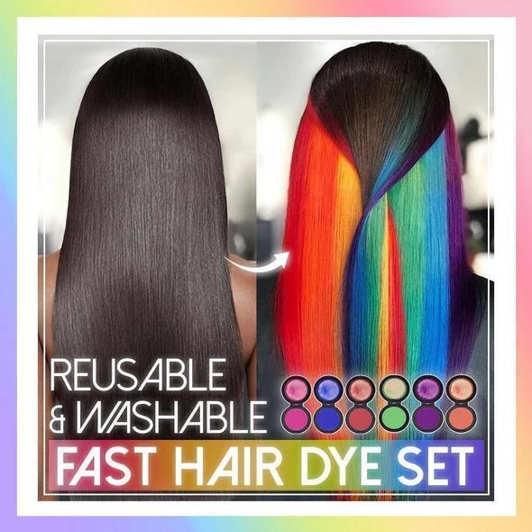 Reusable & Washable Fast Hair Dye Set （6 colors）