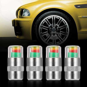 DOMOM Tire Pressure Indicator Valve Stem Caps(4PCS)