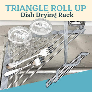 Triangle Roll Up Dish Drying Rack