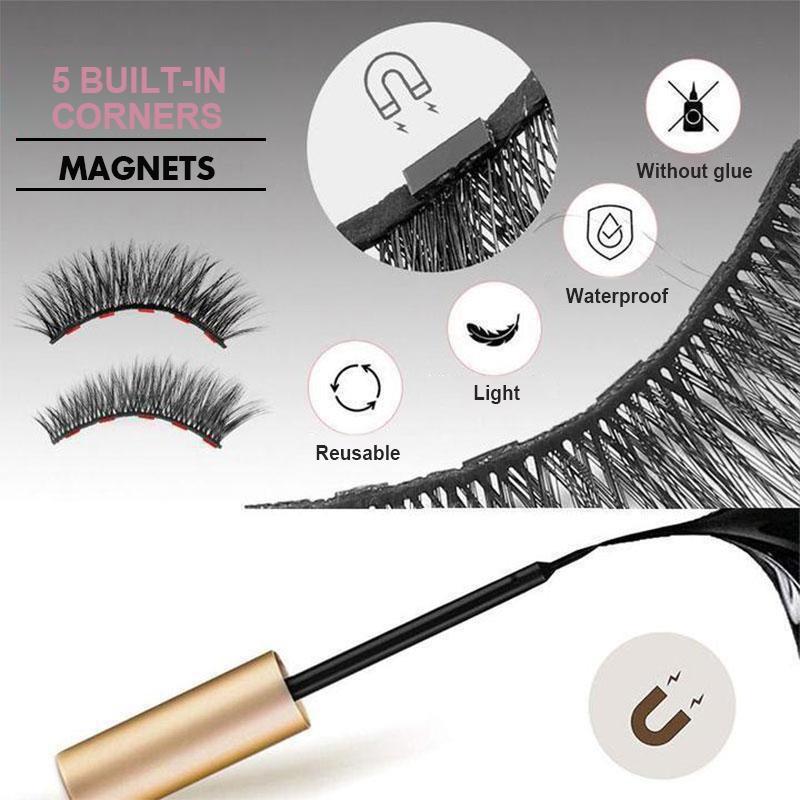 Eyelashes for magnetic eyeliner