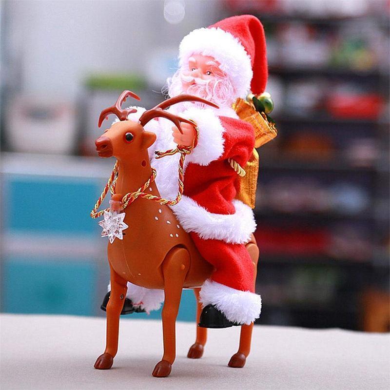 Santa Claus doll shaking the hips，Chimney Climbing Santa Claus，Santa Claus Riding An Electric Reindeer