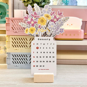 2024 Bloomy Flowers Desk Calendar