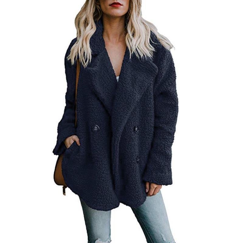 Warm Plush Coat Lapel Jacket