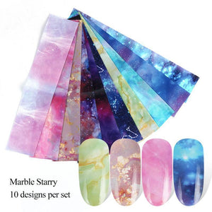 1 Second Nail Art Sticker, 10pcs/set