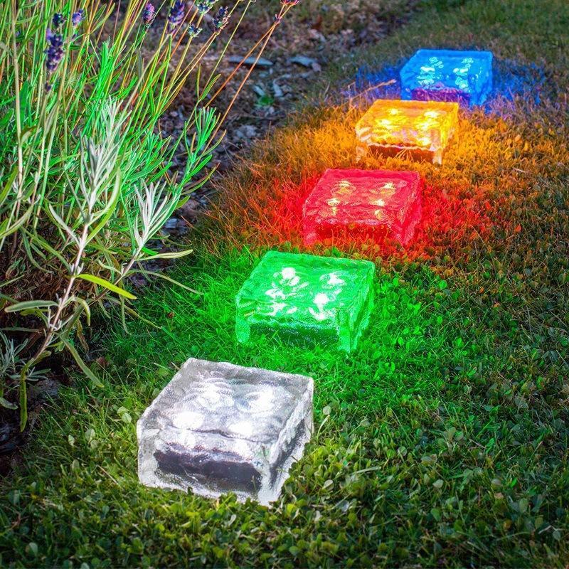 Solar Powered Brick Shape Path Light