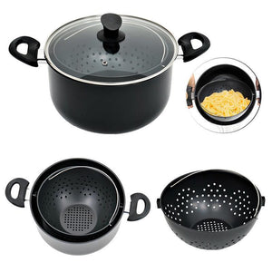 Cooking Pot With Built-In Strainer - Best Helper For Kitchen