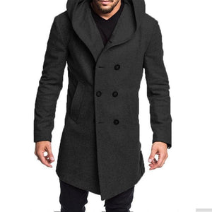 Men's Autumn & Winter Pure Color Jacket Cotton Coat