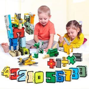 Number Learning Deformation Robot