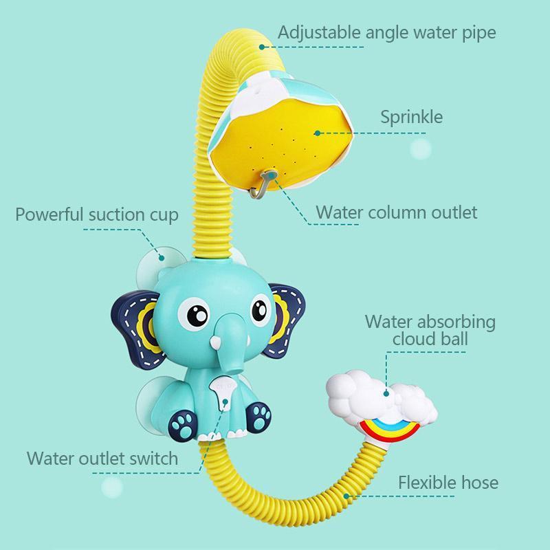 Cute Elephant Baby Bath Shower Head