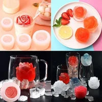 3D Silicone Rose Shape Ice Cube Mold