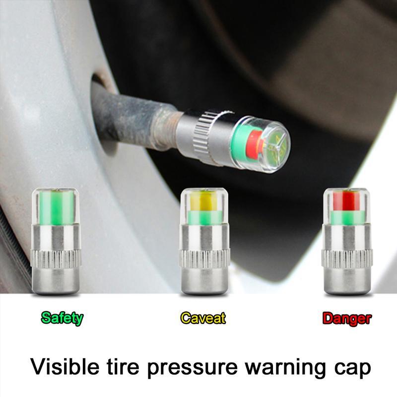 DOMOM Tire Pressure Indicator Valve Stem Caps(4PCS)