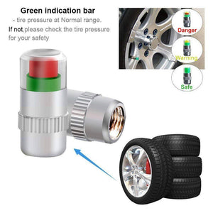 DOMOM Tire Pressure Indicator Valve Stem Caps(4PCS)