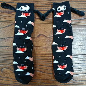 Couple love magnet holding hands socks