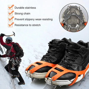 18 Teeth Stainless Steel Crampons Slip-resistant Shoes Cover