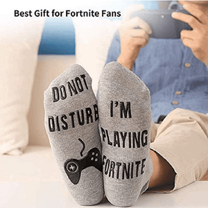 Do Not Disturb I'm Playing Fortnite Funny Cotton Socks, 1 Pair