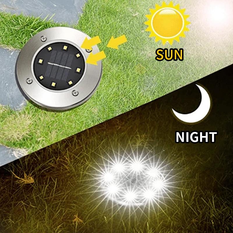 Solar Powered Floor Path LED Light