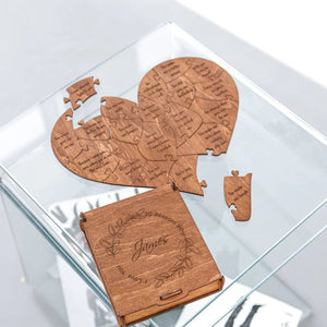 Reasons I Love You Heart Shaped Puzzle Gifts for Your Loved Ones