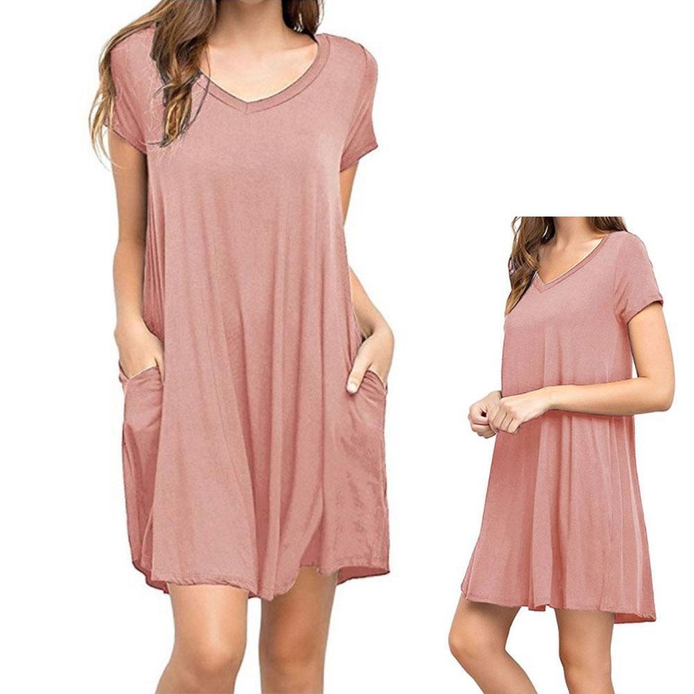 Two-Pocket Tunic Dresses