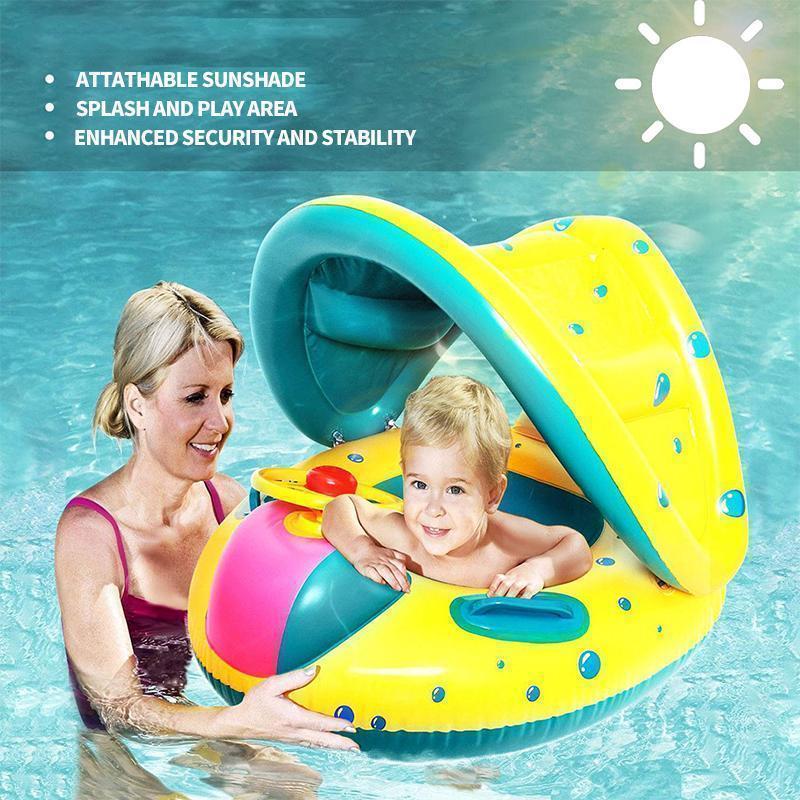 Baby Swim Ring Sunshade Baby Float Boat Seat