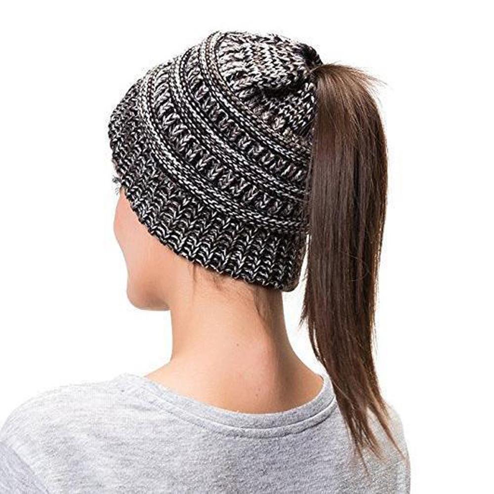 Soft Knit Ponytail Beanie