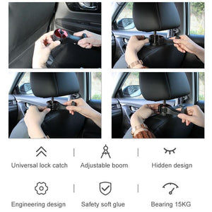 Car Headrest Hook with Phone Holder