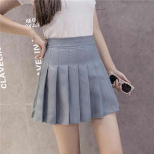 High Waist Pleated Skirt