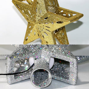 3D Hollow Gold Star Christmas Tree Topper