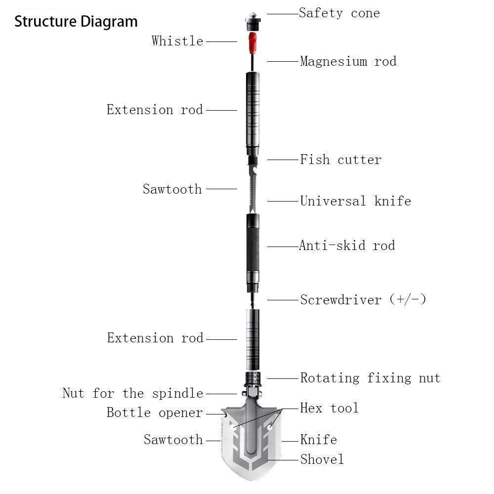 Portable Military Folding Shovel