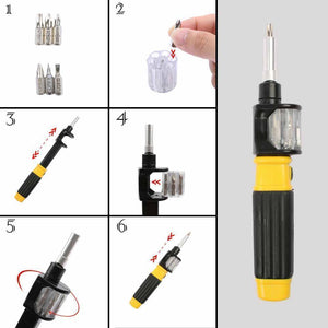 6-in-1 Multifunctional Rotating Screwdriver