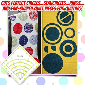 Arcs & Fans Quilt Circle Cutter Ruler