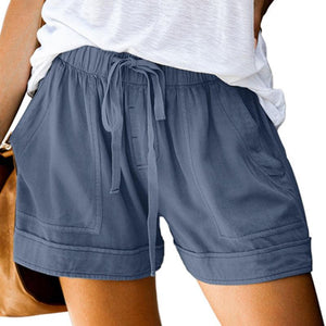 Women Casual Lace-up Loose Shorts