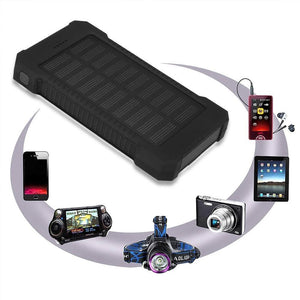 Solar Waterproof Power Bank with Flashlight