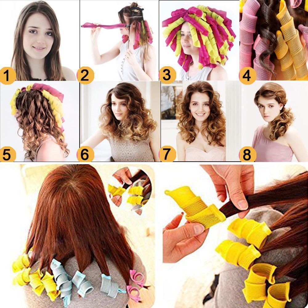 No Heat Magic DIY Hair Curlers (18pcs)