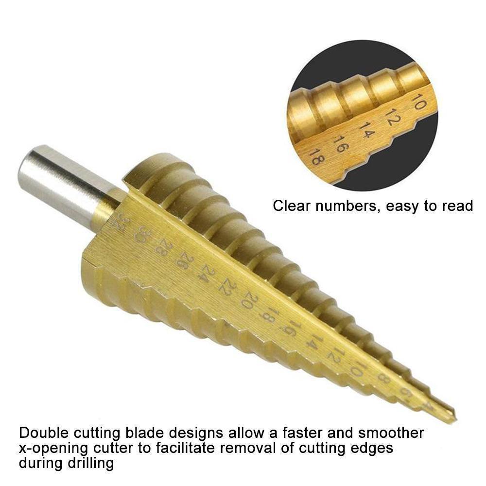 Domom® Titanium Step Drill (3 pieces)