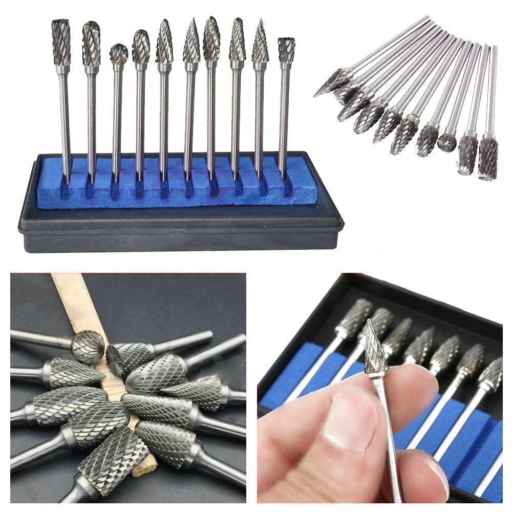 DOMOM 10-In-1 Tungsten Steel Grinding Head Set ( 10PCs )