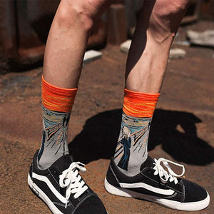 Classic Art Patterned Mid Socks