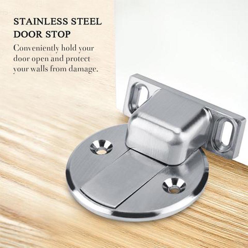 Stainless steel invisible magnetic doorstop