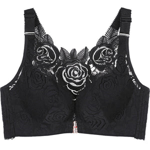 Rose Embroidery Wireless Bra