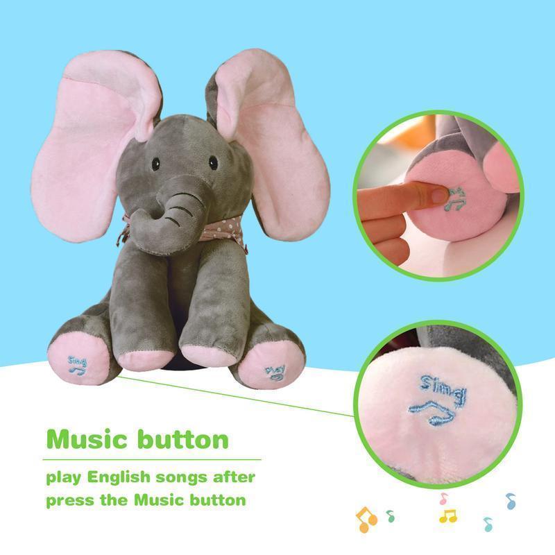 Music Plush Elephant, Hide-and-seek game Electric Toy